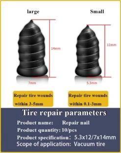 Merkloos Auto En Fietsband Banden Reparatieset Auto Motor Scooter Scootmobiel 4 Stuks - Bandenplakset - Proppenset - Auto Accessories -Fietsuitrustings Winkel 951x1200 2