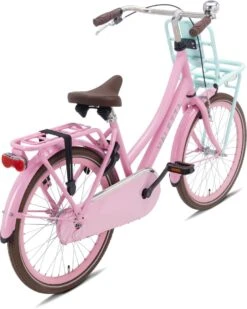 Valetta Cargo - Transportfiets - Meisjesfiets - 22 Inch - Mint Roze -Fietsuitrustings Winkel 959x1200