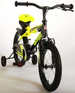 Volare Sportivo Kinderfiets - Jongens - 16 Inch - Neon Geel Zwart - 95% Afgemonteerd -Fietsuitrustings Winkel 961x1200