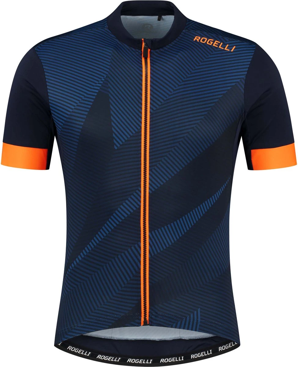 Rogelli Dusk Fietsshirt Heren Blauw/Oranje - Maat XL 1 Rogelli Dusk Fietsshirt Heren Blauw/Oranje - Maat XL