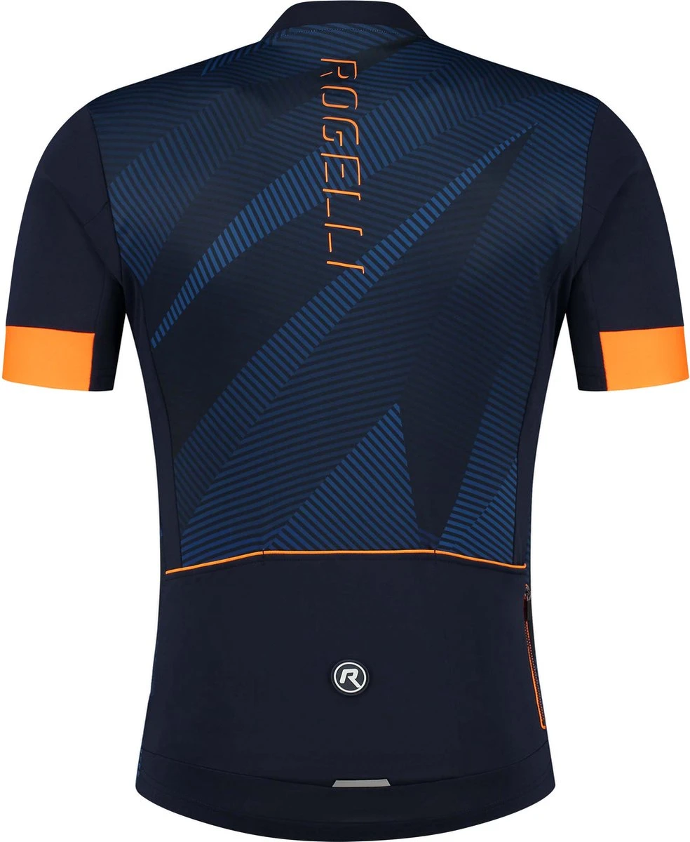 Rogelli Dusk Fietsshirt Heren Blauw/Oranje - Maat XL 2 Rogelli Dusk Fietsshirt Heren Blauw/Oranje - Maat XL - Afbeelding 2