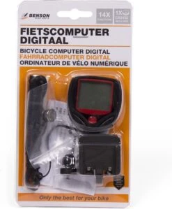 Benson Fietscomputer - Digitaal - 14 Functies - Bedraad - Zwart -Fietsuitrustings Winkel 991x1200