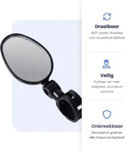 Merkloos Fietsspiegel - Set Van 2 - EBike Fiets Spiegel - Verstelbaar - Achteruitkijkspiegel Fiets - Links En Rechts - Extra Voordelig -Fietsuitrustings Winkel 994x1200 3