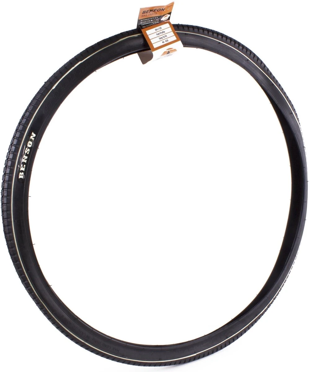 Benson Buitenband 28 Inch X 1 1/2 Met Witte Lijn 1 Benson Buitenband 28 Inch X 1 1/2 Met Witte Lijn